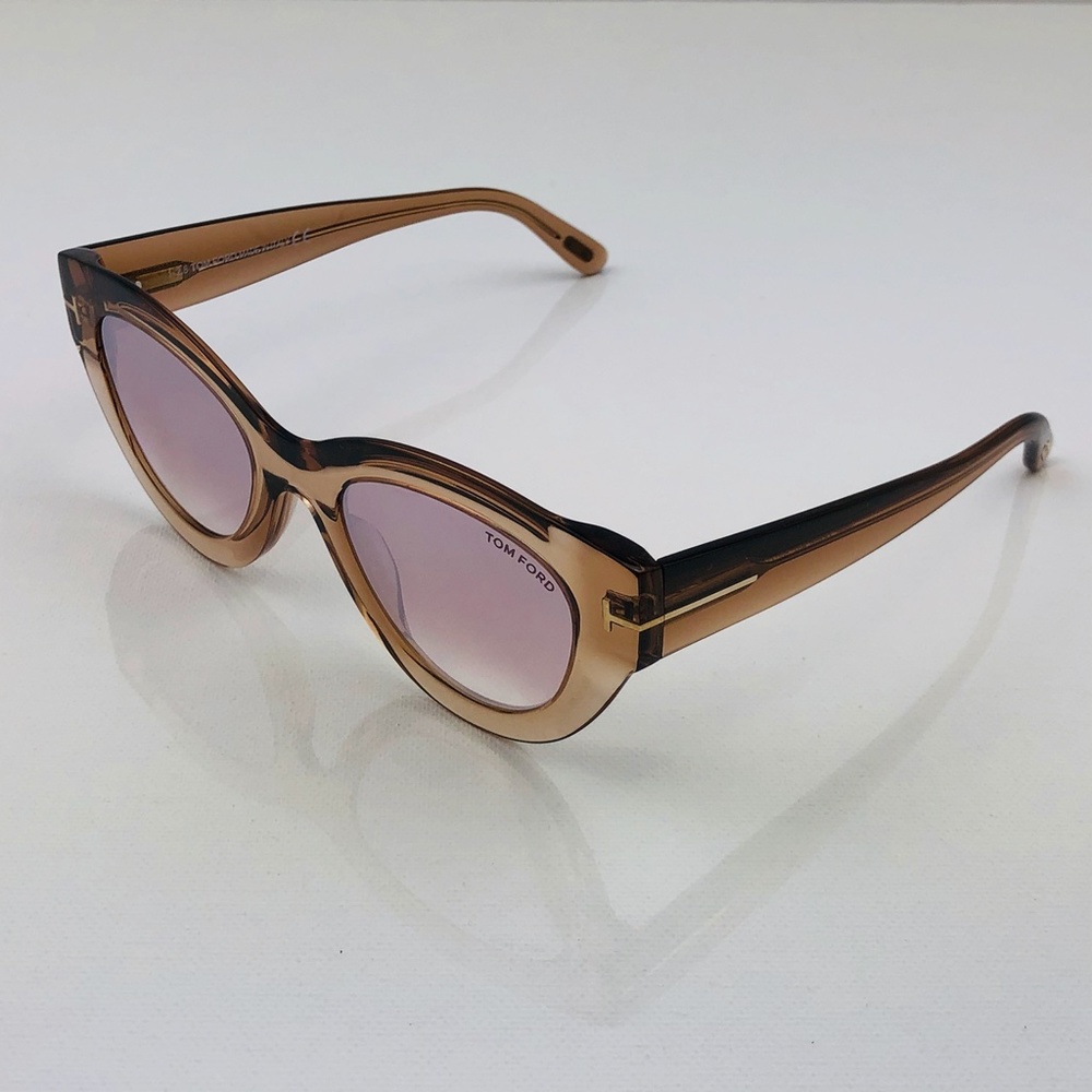 New TOM FORD Slater Cat Eye Clear Sunglasses - Picture 6 of 16
